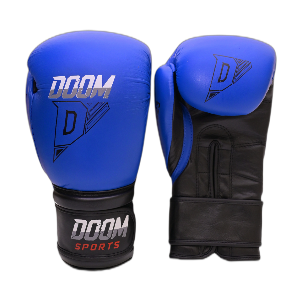 K-1 VANGUARD (Training/Sparring) — blue 12oz cowhide boxing gloves